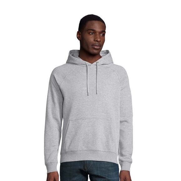 SOLS Unisex Adult Stellar Hoodie / Gray Marl Crewneck